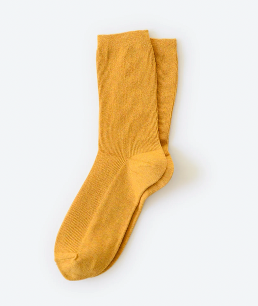 Hooray Sock Co - Everyday Wool Socks in Goldenrod