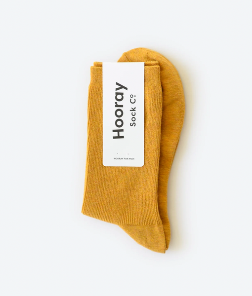 Hooray Sock Co - Everyday Wool Socks in Goldenrod