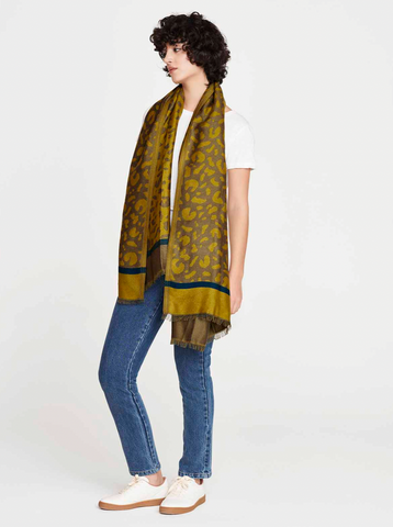 Thought - Organic Cotton Reversible Scarf in Multi Leo