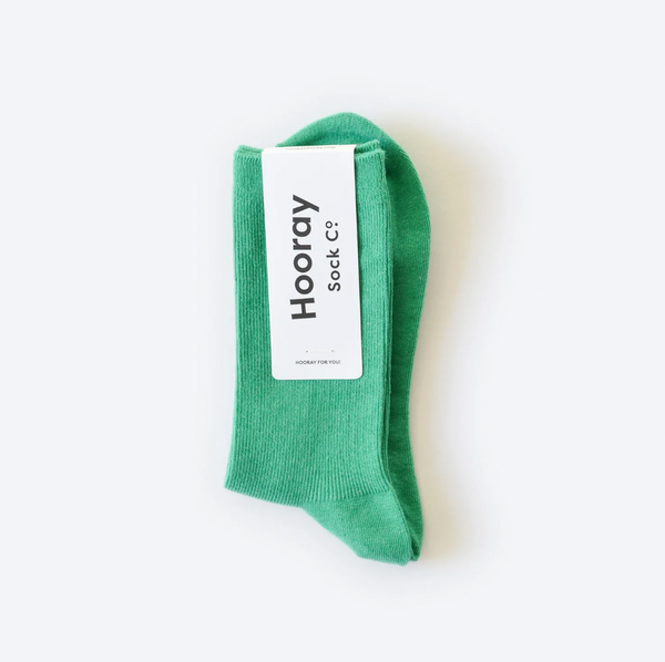 Hooray Sock Co - Everyday Cotton Socks in Kelly Green