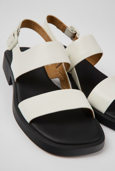 Camper - Leather Slingback Sandal in White