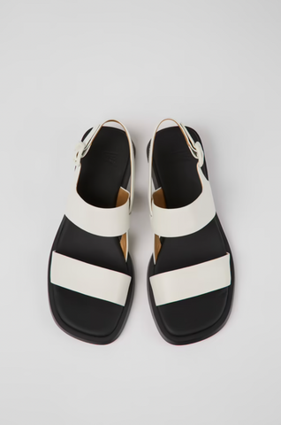 Camper - Leather Slingback Sandal in White