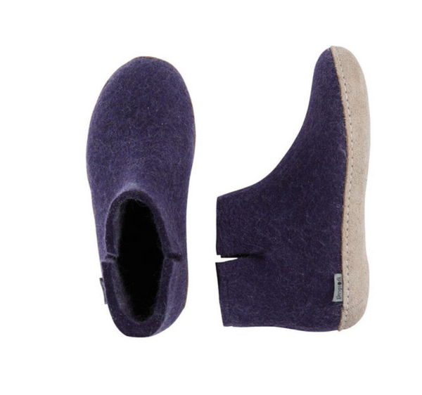 Glerups - Purple Boot Leather Sole