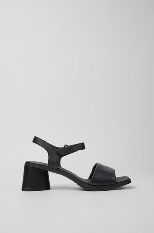 Camper -  Heeled Sandal in Black Leather
