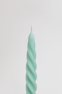Mmann Candles - Twisted Classic Tapers in Baby Blue (Set of Two)