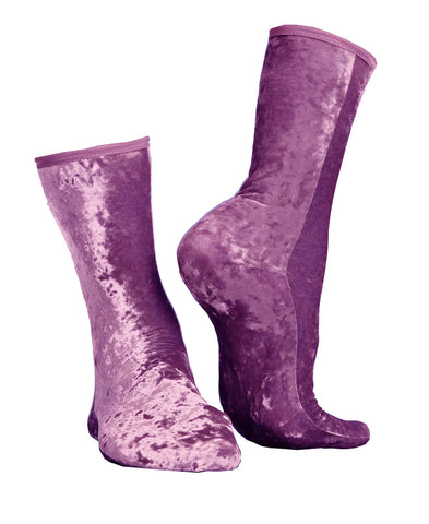 Simone Wild - Crushed Velvet Socks in Orchid