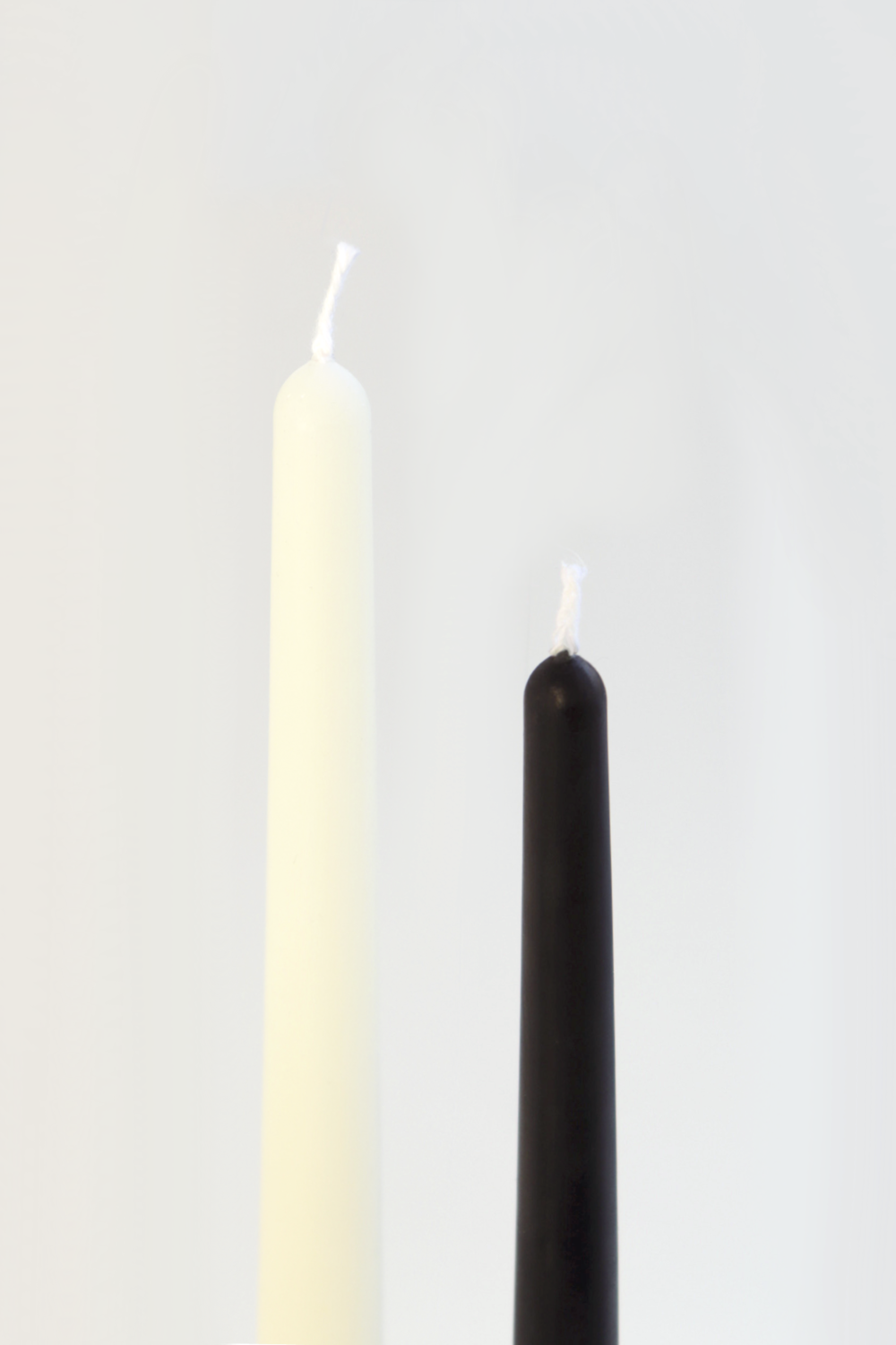 Mmann Candles - Magic Stix Beeswax Taper - Black & White - Set of Two