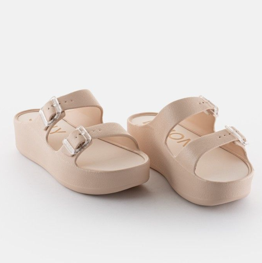 Lemon Jelly - Platform Sandal in Desert - Adjustable Buckle