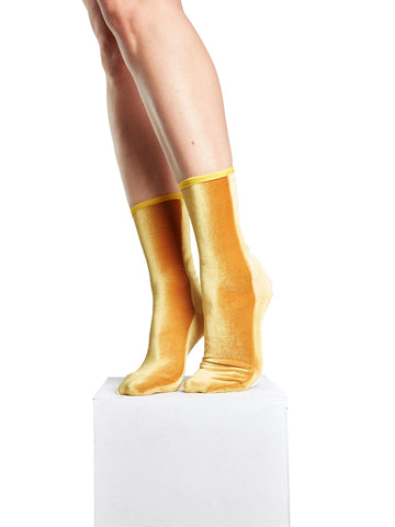 Simone Wild - Velvet Socks in Mustard