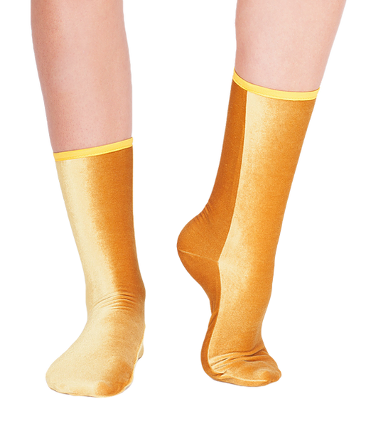 Simone Wild - Velvet Socks in Mustard