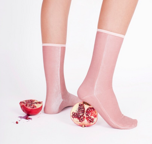 Simone Wild - Velvet Socks in Blush Pink
